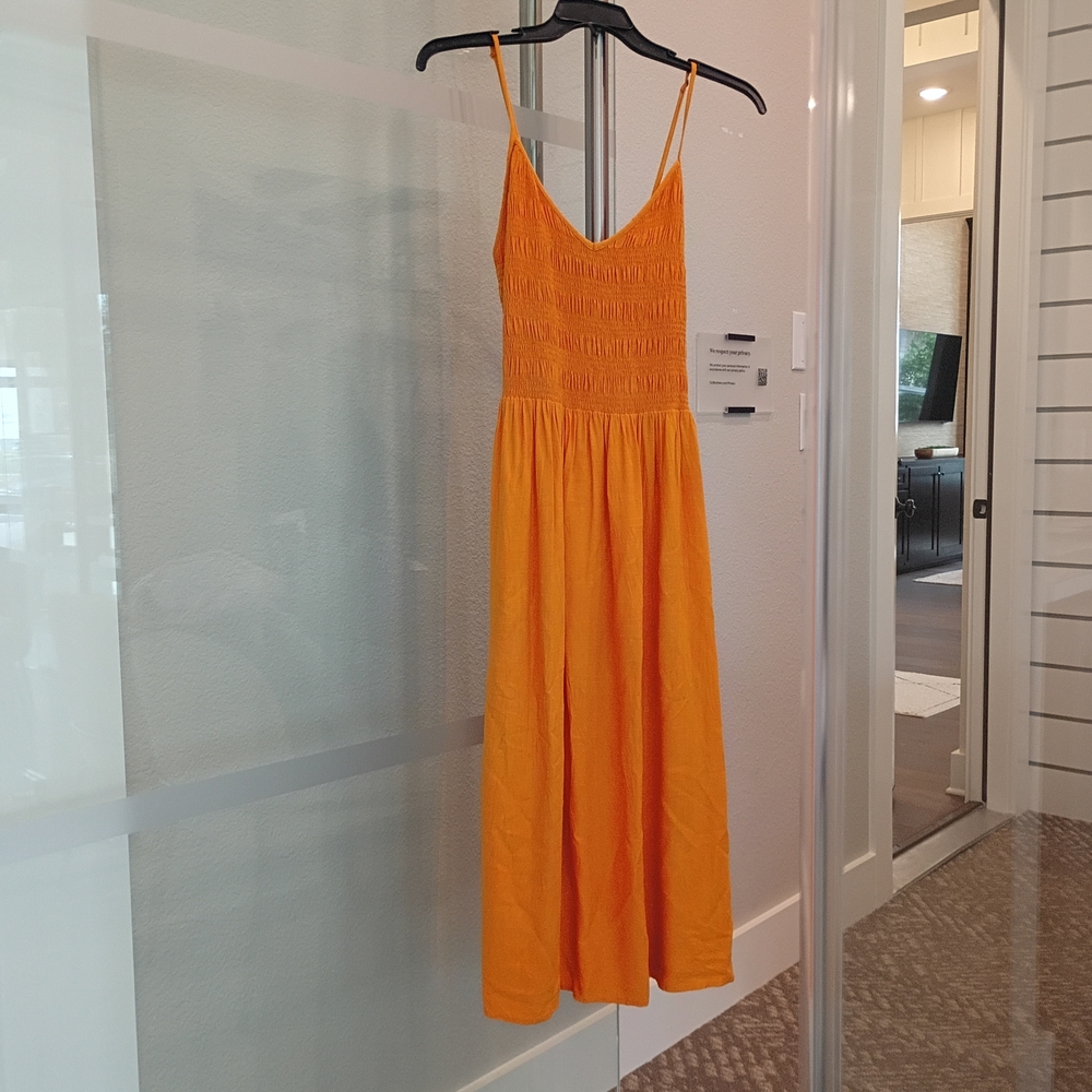 wild fable Spaghetti-Strap Midi Dress in Mustard Yellow - Picture 13 of 15